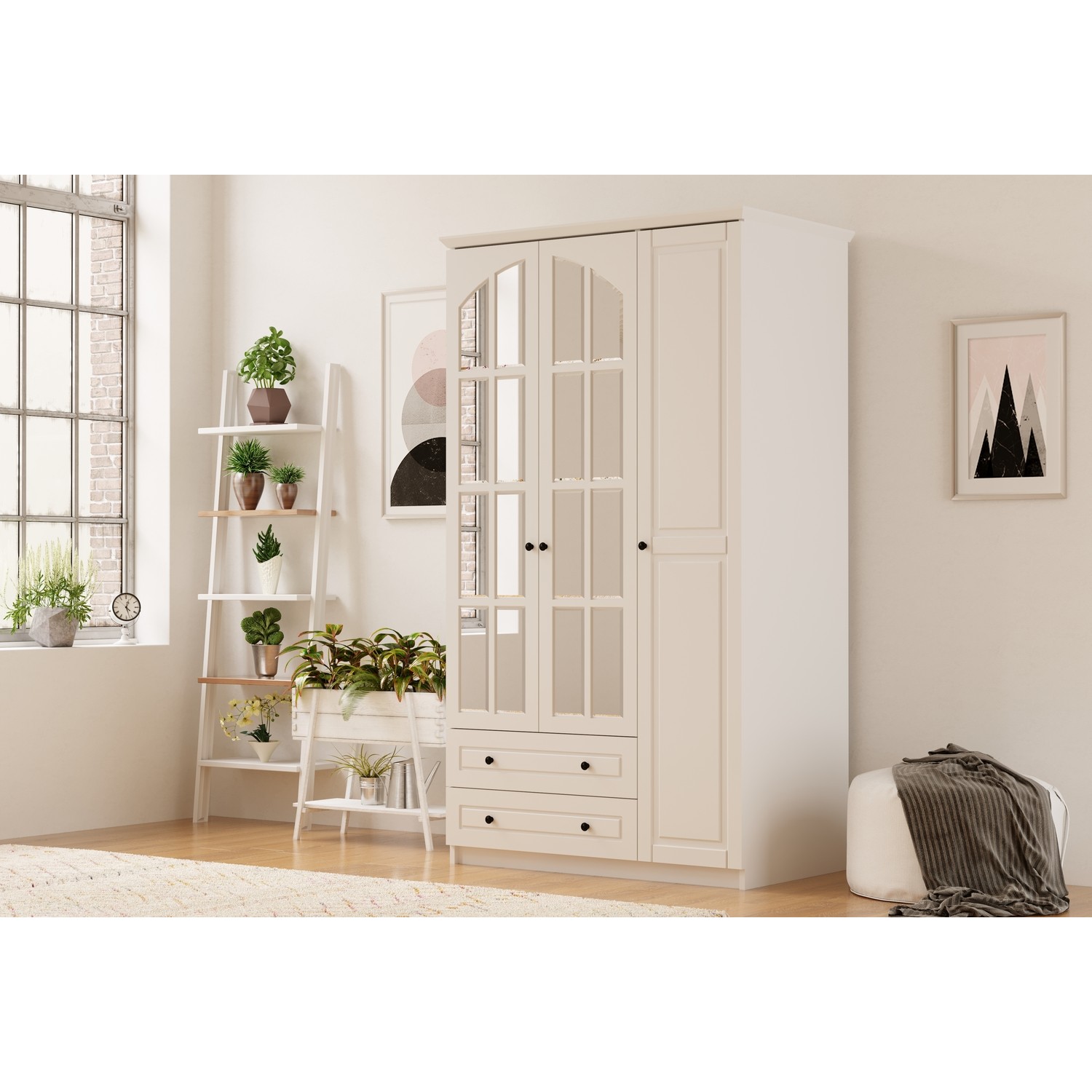 Rabi Mobilya Beyza Country 3 Kapak 2 Çekmeceli Mega