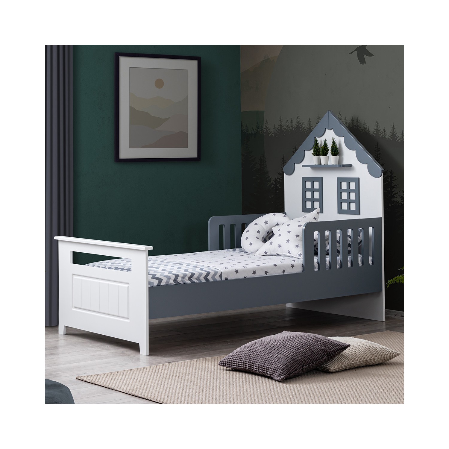 Setay Montessori Yatak, Casa Montessori Karyola, Antrasit Setay Montessori Yatak, Casa Montessori Karyola, Antrasit