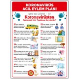 4K Medya Koronavirüs Acil Eylem Planı Folyo 50 x 70 cm