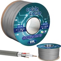 Cable Cable Cable Cable 2+1 CCTV 0.22 Kamera Kablosu - 100M