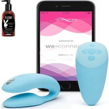 We-Vibe Chorus Telefon Uyumlu ve Uzaktan Kumandalı Mavi ve Playboy Masaj Yağı