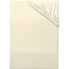 Mertim Tek Kişilik Lastikli Penye Çarşaf Krem 100x200