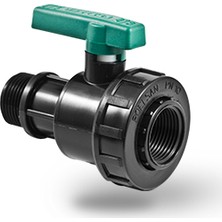 Poelsan 4'lü Yeşil Seri Küresel Vana Erkek Dişi