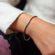 By Golden House Altıgen Baget Pırlanta Bileklik