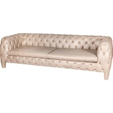 3A Mobilya Real Leather Italyan Chesterfield