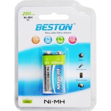 Beston Şarjlı Pil 9V 250MAH Ni-Mh Beston BST-9V