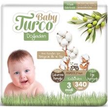 Baby Turco Doğadan 3 Numara Midi 5-9 kg 340 'li