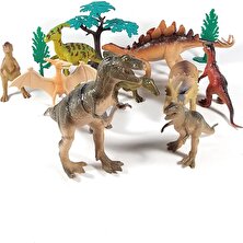 Vardem Dinozor Hayvanları Oyun Seti 13 Parça Özel Kovasında