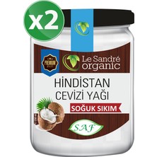 Le Sandre Organics Hindistan Cevizi Yağı   250 ml 2'li