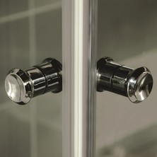 Sanica Orbit Cam Duşakabin 5mm Oval Şerit Desenli 100 x 100
