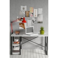 Noowa 2 Raflı Çalışma Masası Beyaz 50x120 cm