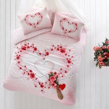 Taç Beautiful Çift Kişilik Nevresim Takımı Pembe