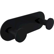 Bocchı Pıave Bornoz Askılık Ikili Mat Siyah