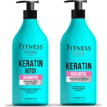 Fitness Professional Keratin Onarıcı Yıpranmış Kuru Saç Botoksu + Şampuan Seti 1000 ml