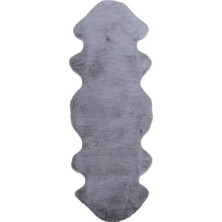 My Home Yumuşak Yıkanabilir Gri Ikili Kuzu Post Halı