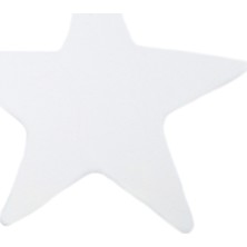 My Home Yumuşak Yıkanabilir Yıldız Şekilli Beyaz Post Halı