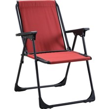 Cici Marketim Katlanır Kamp Piknik Sandalyesi Plaj Koltuğu Şezlong Çok Sağlam Kırmızı