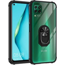 Fibaks Huawei P40 Lite Military Armor Tank Zırh Arkası Şeffaf Köşe Korumalı Mola Kapak