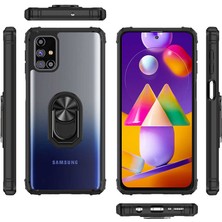 Fibaks Samsung Galaxy A51 Military Armor Tank Zırh Arkası Şeffaf Köşe Korumalı Mola Kapak