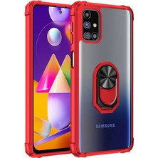 Fibaks Samsung Galaxy A91 S10 Lite Military Armor Tank Zırh Arkası Şeffaf Köşe Korumalı Mola Kapak