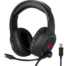 Rampage Bygame-X3 Siyah 7.1 USB Surround Rgb Işık Efektli Gaming Oyuncu Mikrofonlu Kulaklık