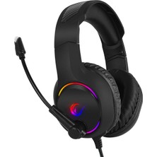 Rampage Bygame-X3 Siyah 7.1 USB Surround Rgb Işık Efektli Gaming Oyuncu Mikrofonlu Kulaklık