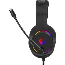 Rampage Bygame-X3 Siyah 7.1 USB Surround Rgb Işık Efektli Gaming Oyuncu Mikrofonlu Kulaklık