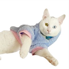 Kemique Softie Blue Bunny Kapsonlu Sweatshirt Kedi Süeteri Kedi Kıyafeti