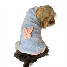 Kemique Softie Blue Bunny Kapşonlu Sweat By Kemique Köpek Kazağı