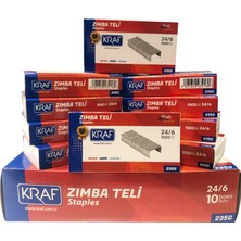 Kraf 235G Zımba Teli No: 24/6 Beyaz 10.000 Adet