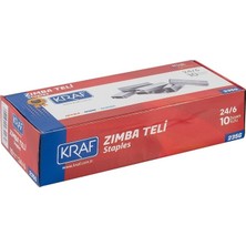 Kraf 235G Zımba Teli No: 24/6 Beyaz 10.000 Adet