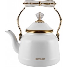 Emsan Troy Vintage İndüksiyon Tabanlı Beyaz Kettle