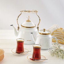 Emsan Troy Vintage İndüksiyon Tabanlı Beyaz Kettle