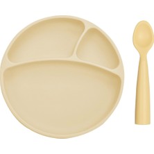 Oioi Beslenme Seti 2li Sarı Vakumlu Tabak + Nam Nam Kaşık