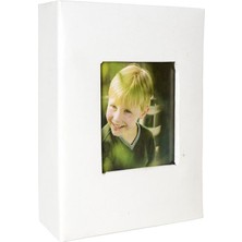 Nobbystar 100'LÜK 10x15cm. Pencereli Açık Krem Deri Fotoğraf Albümü