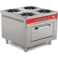 Empero Emp.9Kg.021 Gazlı Fırınlı Kuzine - 4 Göz Açık Ateş