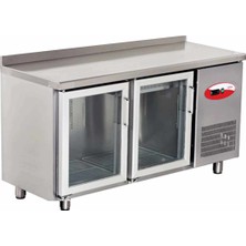 Empero Tezgah Tipi Buzdolabı (Fanlı) - 2 Cam Kapılı - 150X60X85 Cm