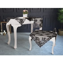 Çeyiz Diyarı Fransız Mary Salon Takımı 16 Parça Siyah