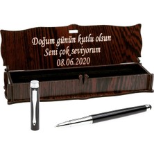 Kalemhane Kişiye Özel Ahşap Kutu + Roller Kalem