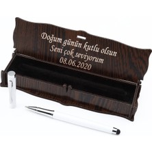 Kalemhane Kişiye Özel Ahşap Kutu + Roller Kalem