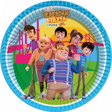 Festivall Rafadan Tayfa Temalı Karton Tabak 23 cm 8'li
