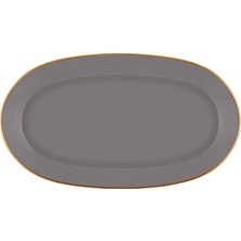 The Mia Basic Oval Servis Gri - 29 cm 2'li Set