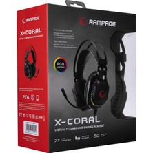 Rampage RM-K48 X-Coral Virtual 7.1 Surround Sound Oyuncu Kulaklığı