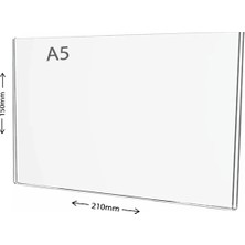 Display Malzeme Dm A5 U Tipi Yatay Masa Üstü Şefaf Pleksi Föylük