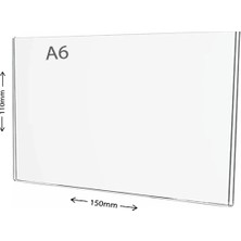 Display Malzeme Dm A6 U Tipi Yatay Masa Üstü Şefaf Pleksi Föylük