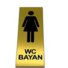 Se-Dizayn Wc Tuvalet Tabelası Bayan Bay Takım 2'li 5 cm x 15 cm