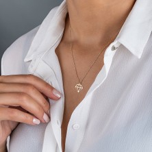 Gençtaş Kuyumculuk Pırlanta Şeklinde 14 Ayar Altın Kolye