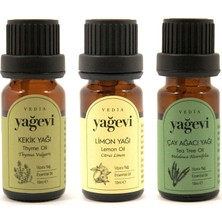 Yağevi Kekik Uçucu Yağı 10 Ml+Limon Uçucu Yağı 10 Ml+Çay Ağacı Uçucu Yağı 10 ml