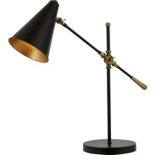 Avonni ML-9114-1BSY Siyah Boya Masa Lambası E14 Metal H: 60 cm, WxD: 64x20 cm