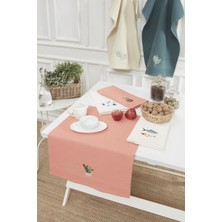 Upline 2'li Tea Towel Balık Nakışlı Krem Rengi 50 x 70 cm Kurulama Bezi Seti